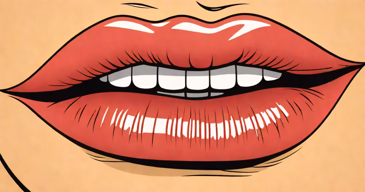 Close-up of lips forming the French 'y' sound, with a subtle accent mark above the 'e'