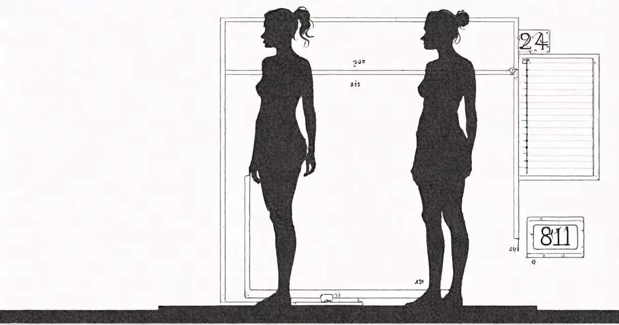 Silhouette of a person standing with a scale showing 24 on a digital display