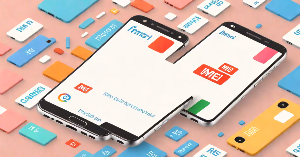 Close-up of a smartphone displaying its IMEI number on the screen