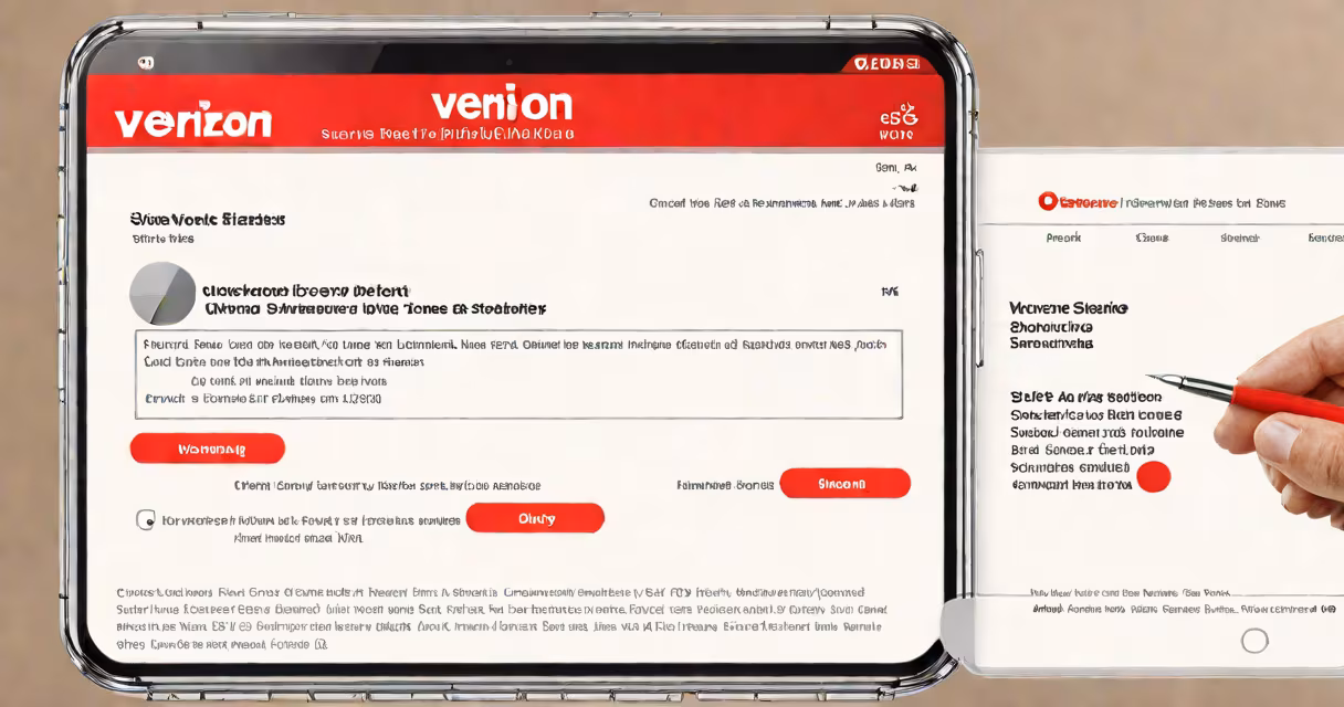 Verizon customer portal interface showing device status verification screen