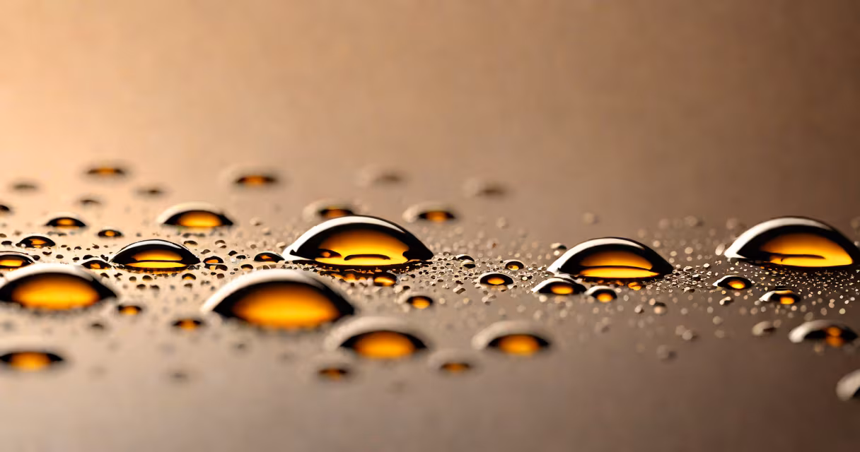 Close-up of hydrogen peroxide droplets on human skin with visible foaming reaction