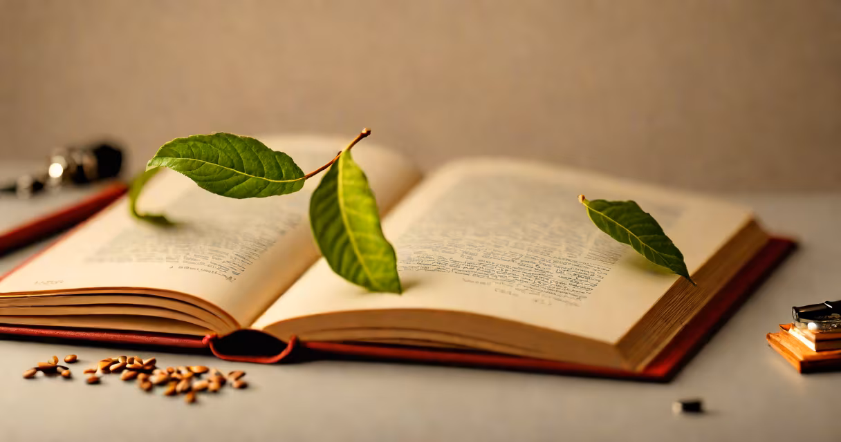 Ilustración de una persona sosteniendo un libro y una hoja con gráficos de progreso, simbolizando autocontrol y crecimiento