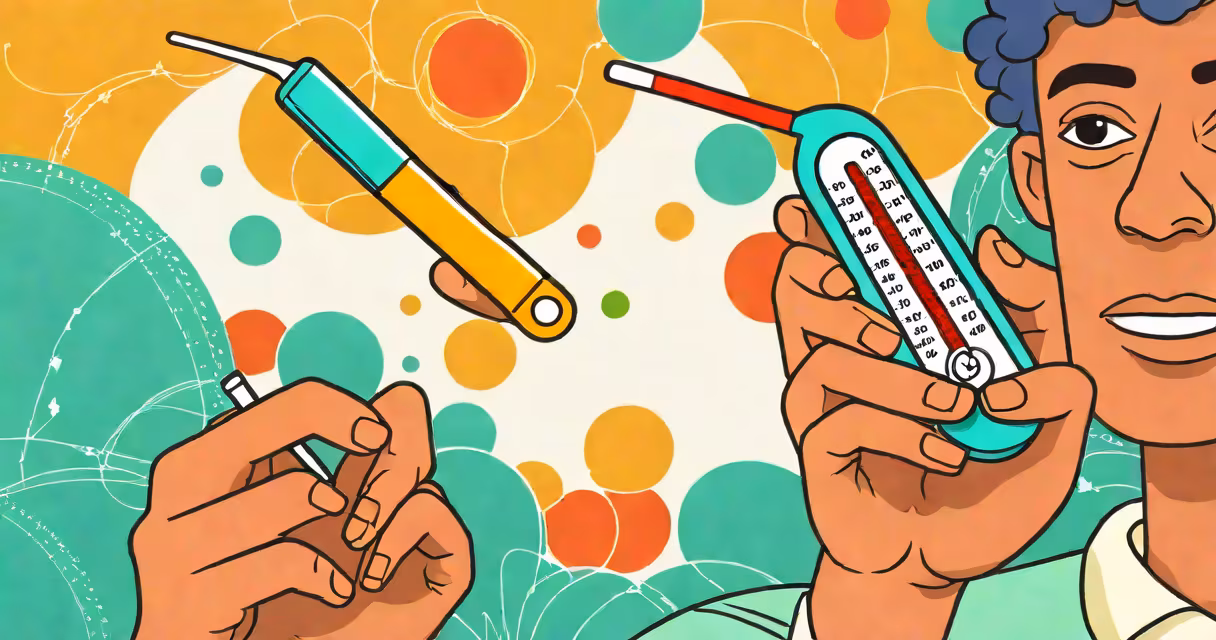 Close-up of a person holding a thermometer, symbolizing health and immunity