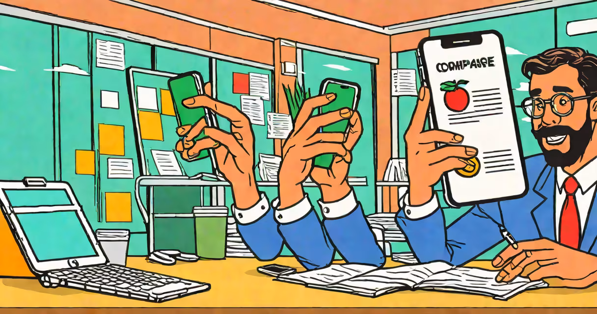 French employee reviewing their compte épargne temps on a smartphone screen