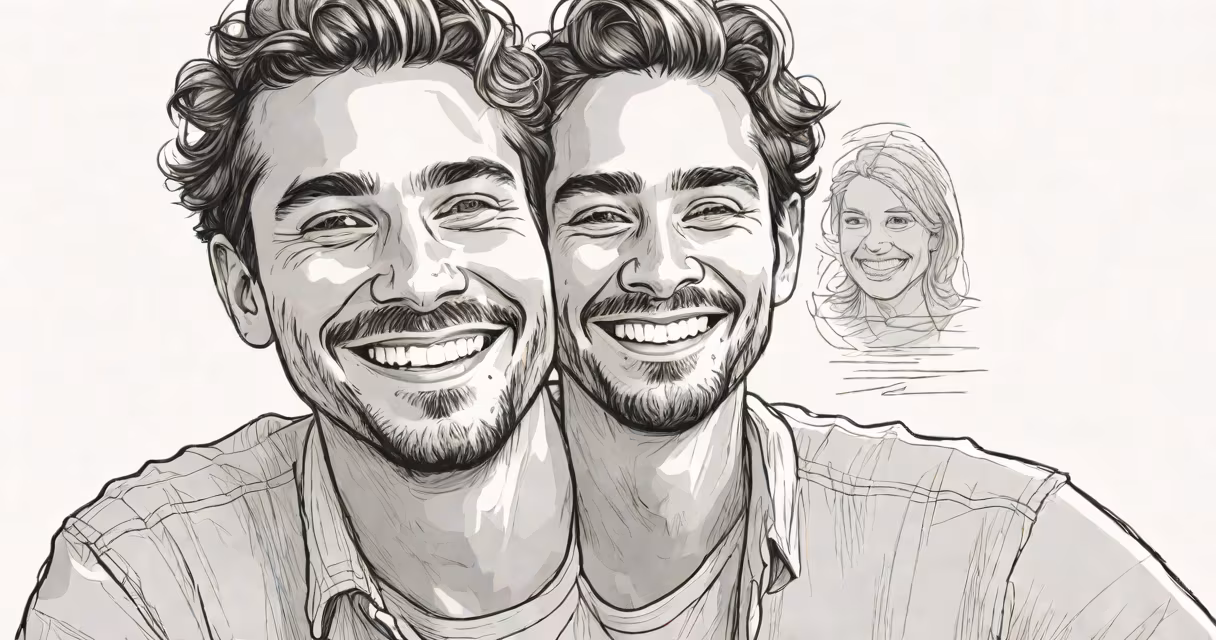A person smiling while speaking, with a casual setting suggesting friendly conversation
