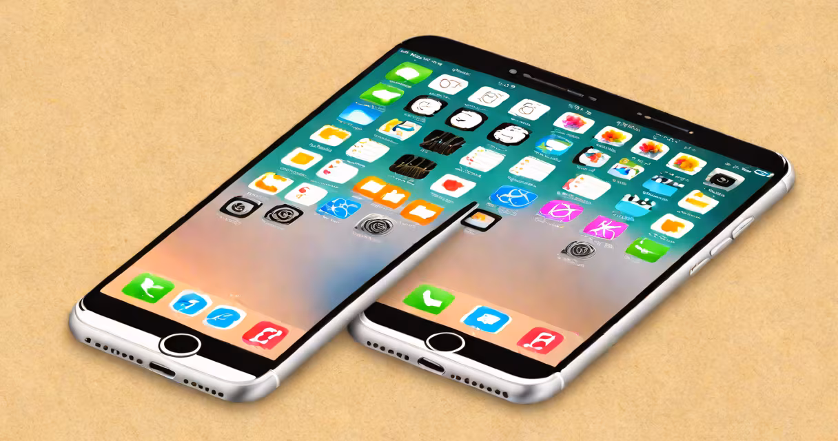 Side view of iPhone 6 with iOS 9 interface visible on screen