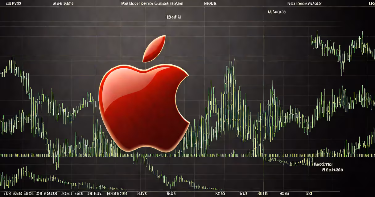 Stock chart showing Apple's price movement from 2011 to 2023 with labeled return percentages