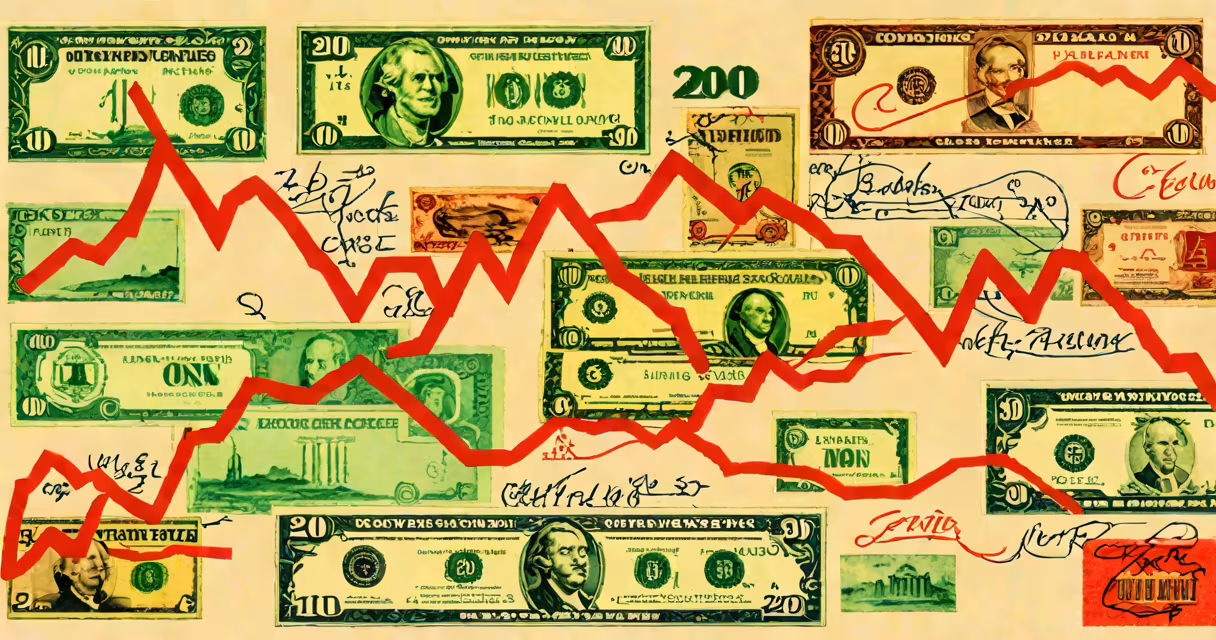 Line graph showing cny to usd exchange rate from 2005 to 2024 on a white background
