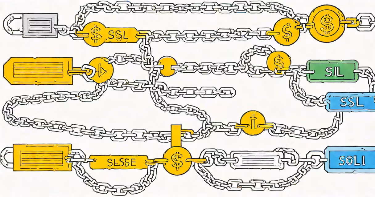 Visual representation of a certificate chain showing root, intermediate, and server certificates linked together