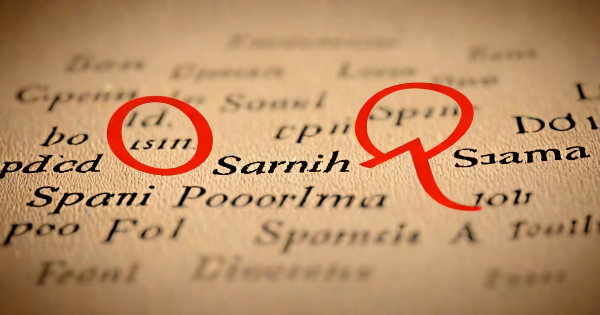 Close-up of handwritten Spanish alphabet with "idioma" circled in red