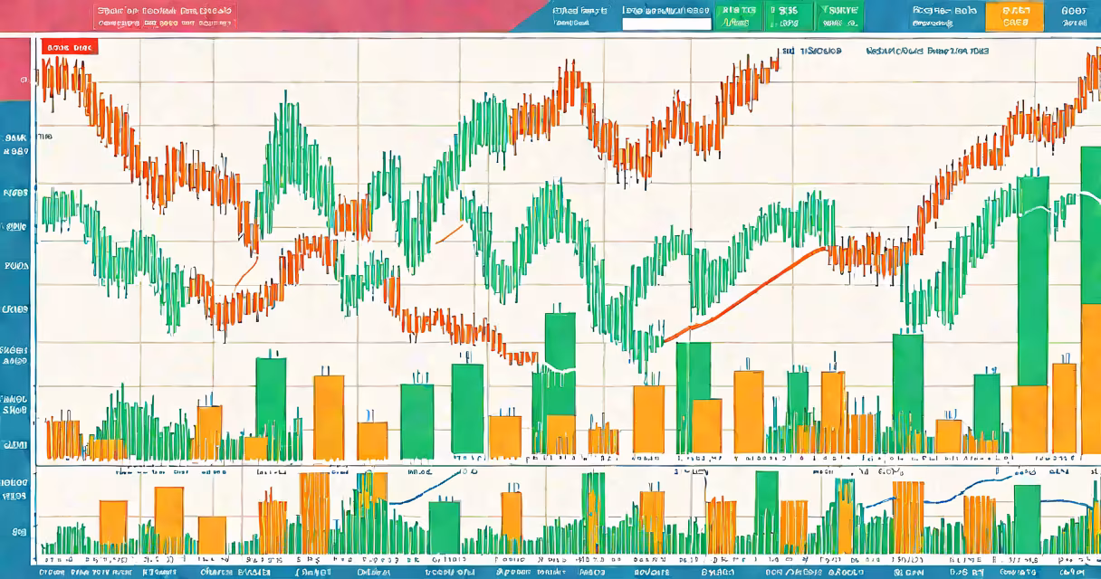 Close-up of a stock chart showing steady upward movement of a small growth etf over five years