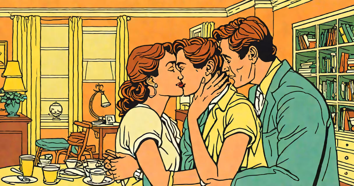 Still from the Monamour full movie showing emotional scene between lead characters