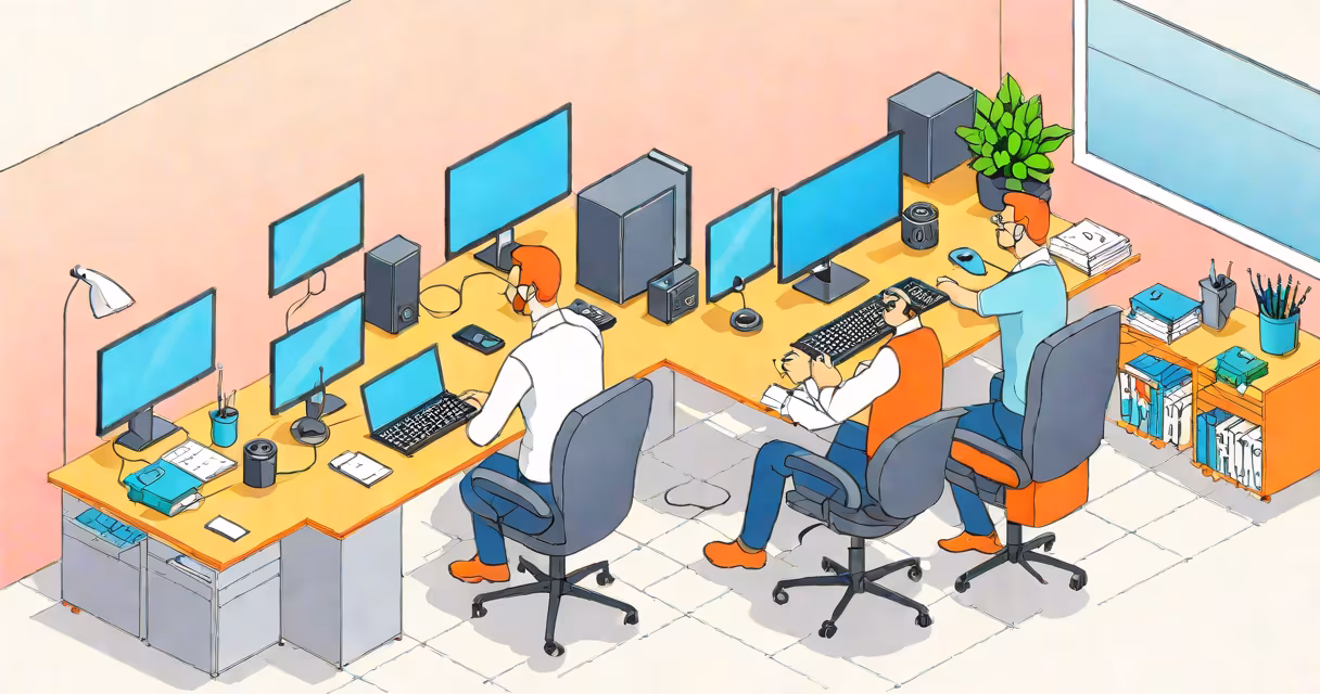 Professional developer working on a programming task using Imagix Mons interface