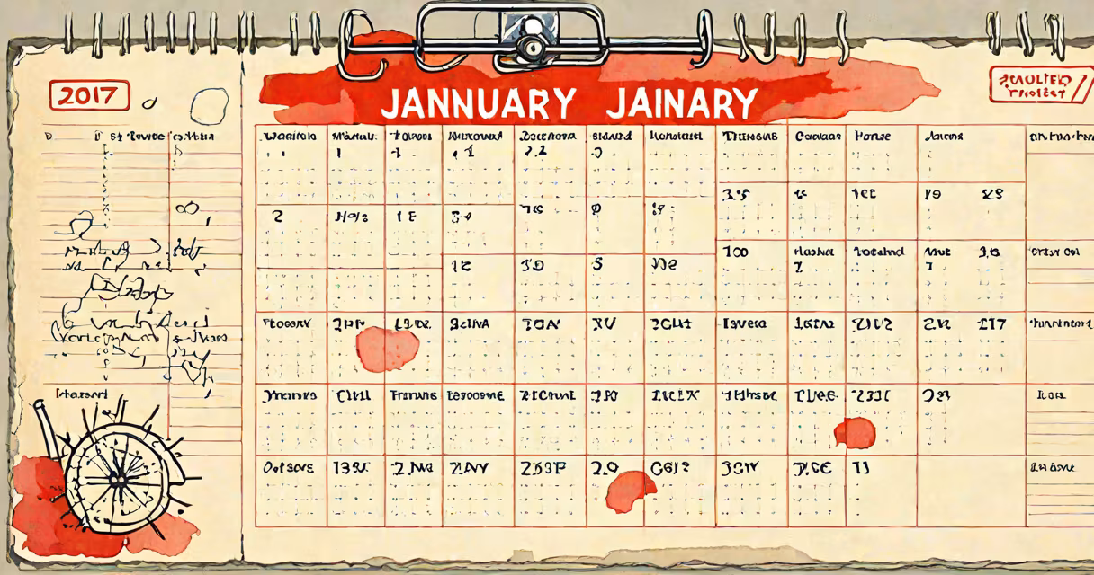 A clean desktop calendar showing January through December 2027 with weekends and federal holidays marked in red